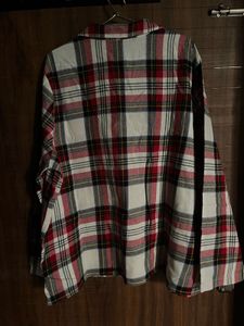 Plus Size Cozy Plaid Button-Up Pajama Top