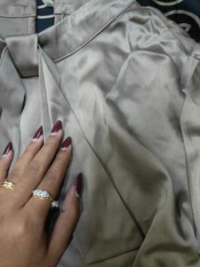 Elegant Satin Blouse with Bow Detail