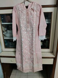 Elegant Pink Embroidered Kurta