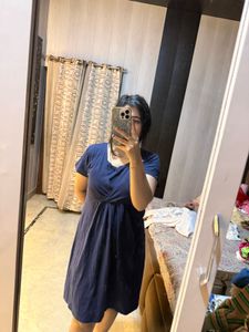 Comfortable Navy Blue Casual Dress❤️🦋