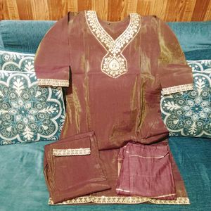 Embroidery Work Kurti Set