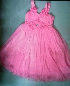 Pink Flower Girl Dress