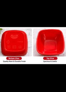 6 Pcs Red Bowl Set