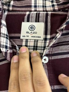 Men's Burgundy Plaid Shirt