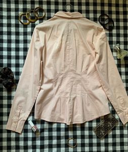 Elegant Pink Button-Up Blouse