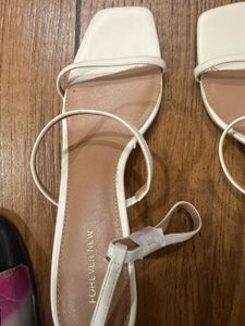 Forever New White Strappy Stilettos