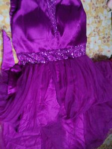 Stunning Purple Embellished Ethnic Gown