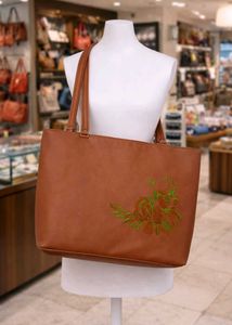 Floral Embroidered Tote Bag