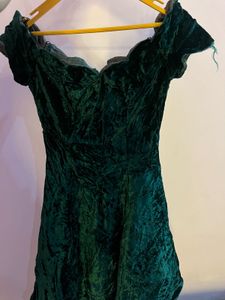 Emerald Velvet Mini Dress