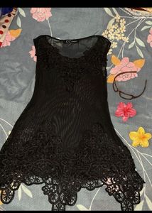 G Collection Black Lace Summer Top