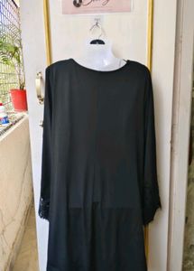 Elegant Black Lace Sleeve dress