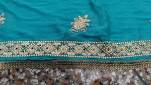 Teal Embroidered Kurta Set with Dupatta