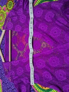 Purple Lace Tie Front Shrug