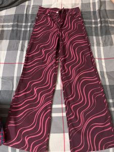 H&M Wide Leg Pschedelic Pants
