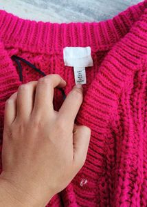 Cute Pink Knit Cardigan