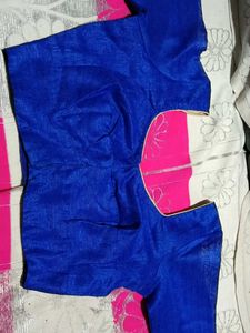 Elegant Blue and White Saree