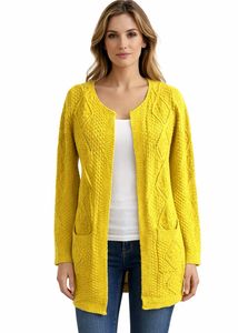 Yellow Knit Cardigan