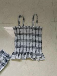 Plaid Cami Top &amp; Shirt