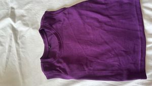 Purple Ribbed Sleeveless Top