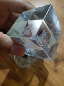you will get two Cube of 3d Crystal with stand