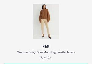 H&amp;M Beige Jeans
