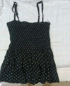 Black &amp; White Patterned Tube Top