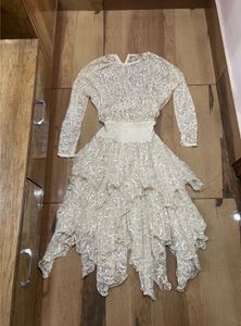 Elegant White Lace gothic dress