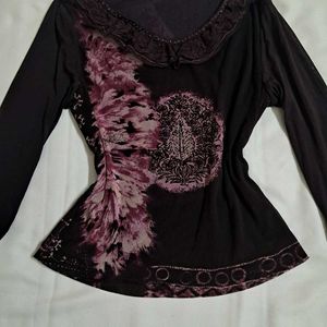 Y2k Vintage 2000s Hollywood Style Printed Top