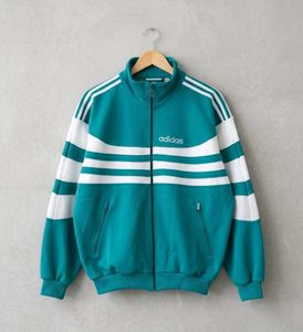 Adidas Teal & White Track Jacket