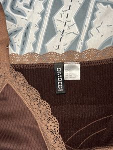 H&amp;M Brown Lace Cami Top