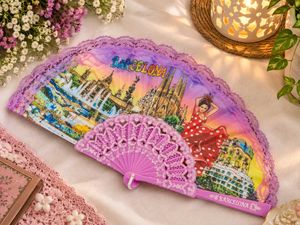 Barcelona Souvenir Folding Fan