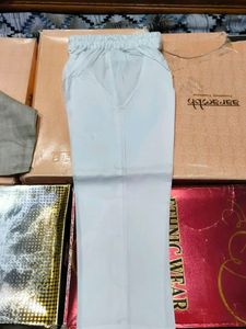 Boys Printed Kurta Pajama Set | Grey &amp; Sky Blue Et