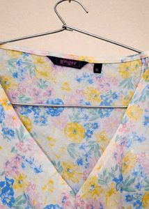 Floral V-Neck Sleeveless Tank Top (worn once)