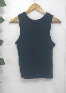 Basic Navy blue Ribbed Tank Top