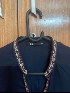 Navy Blue Embroidery Shirt