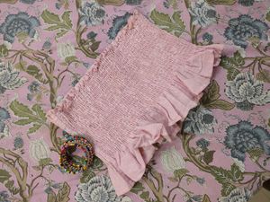 Pink Smocked Crop Top