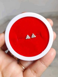 Sparkling Triangle Stud Earrings