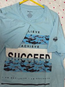 Light Blue Graphic T-Shirt