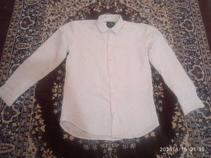 Men's Textured White Casual Shirt