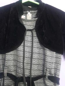 Chic Jumpsuit with Velvet Bolero