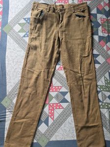 Vintage tailored Men's Brown Textured Pants