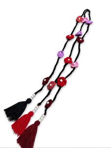 Boho Flower Tassel Hair Ties