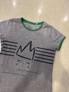 Cute Crown Print T-Shirt for Kids