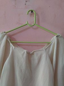 Cute White Puff Sleeve Top
