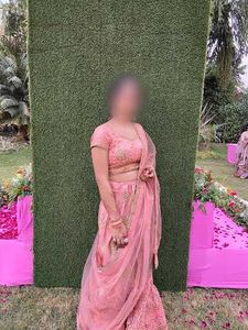 Pink Embroidered Lehenga Choli Set