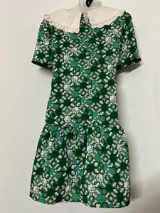 Korean Retro Geometric Print Dress