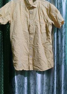 Men's Casual Yellow Shirt