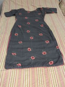 Striped Floral Print Dress