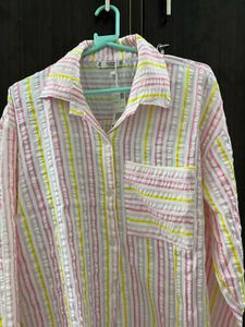 pastel striped shirt