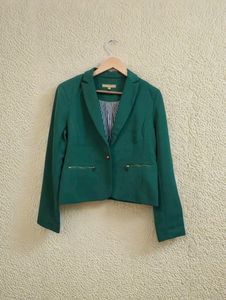 Green Casual Long Sleeves Blazer !